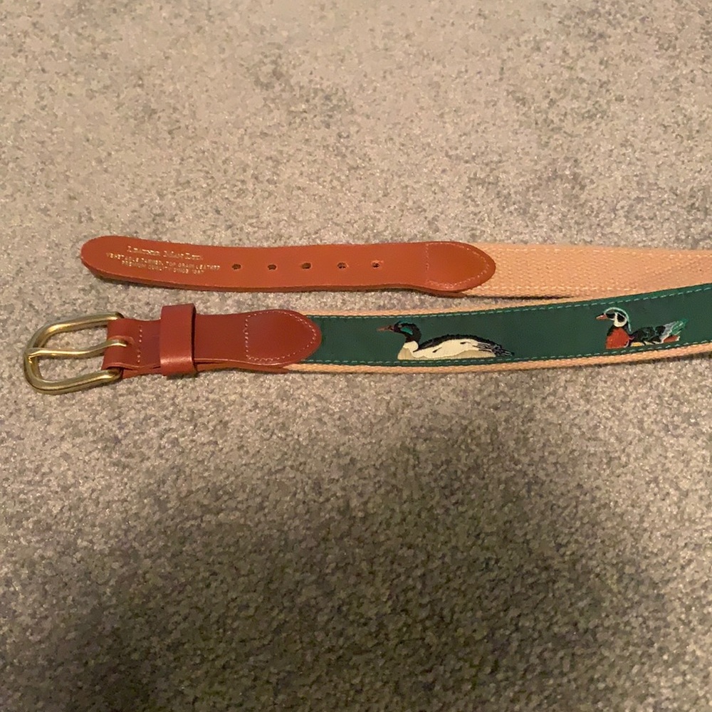 J crew men’s belt with ducks